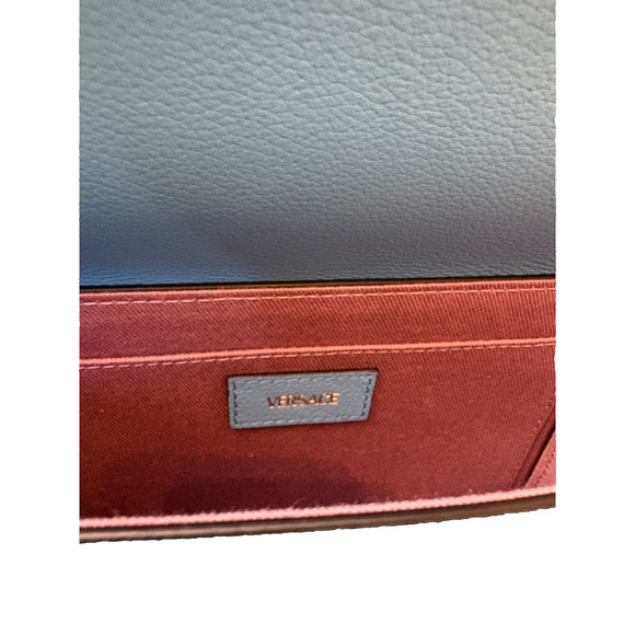 Versace La Medusa Small Shoulder Bag In Blue NWT - Picture 7 of 9